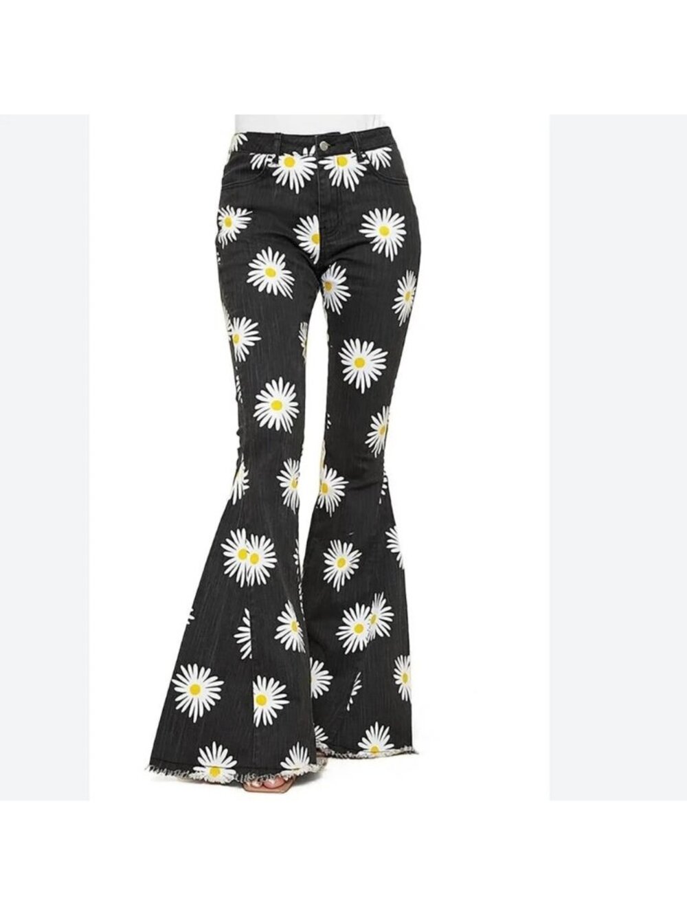 Saints & Hearts Daisy Bell Bottom Pants High Rise Festival Boho Hippie womens S